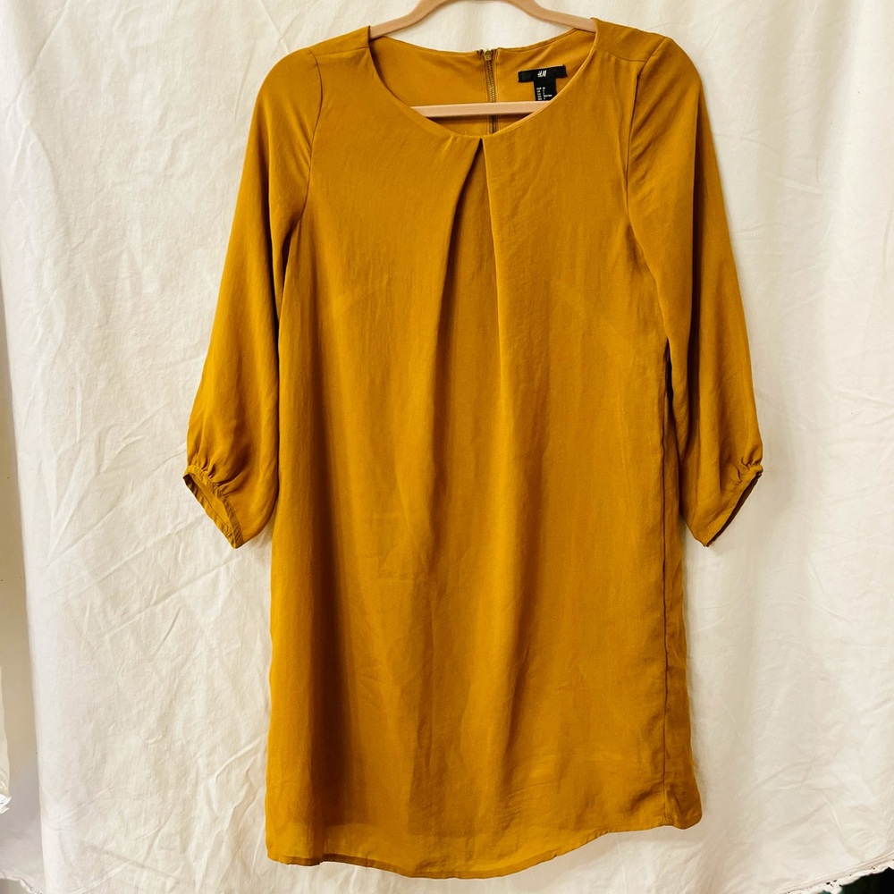 H&M Mustard Yellow Mini Dress Woman’s Small